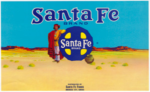 REF: Natives-39A: Santa Fe Brand crate label